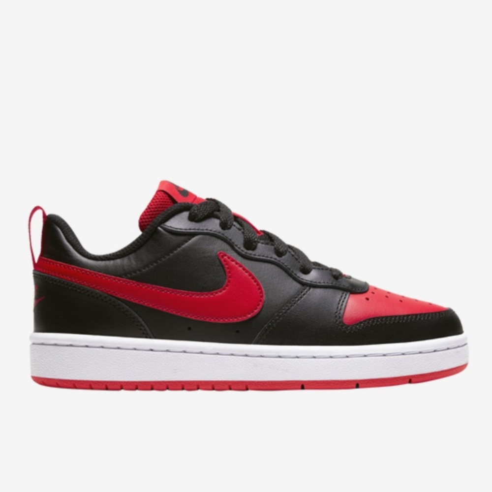 Nike Court Borough Sneaker Red & White Size 3.5Y BQ5448-007